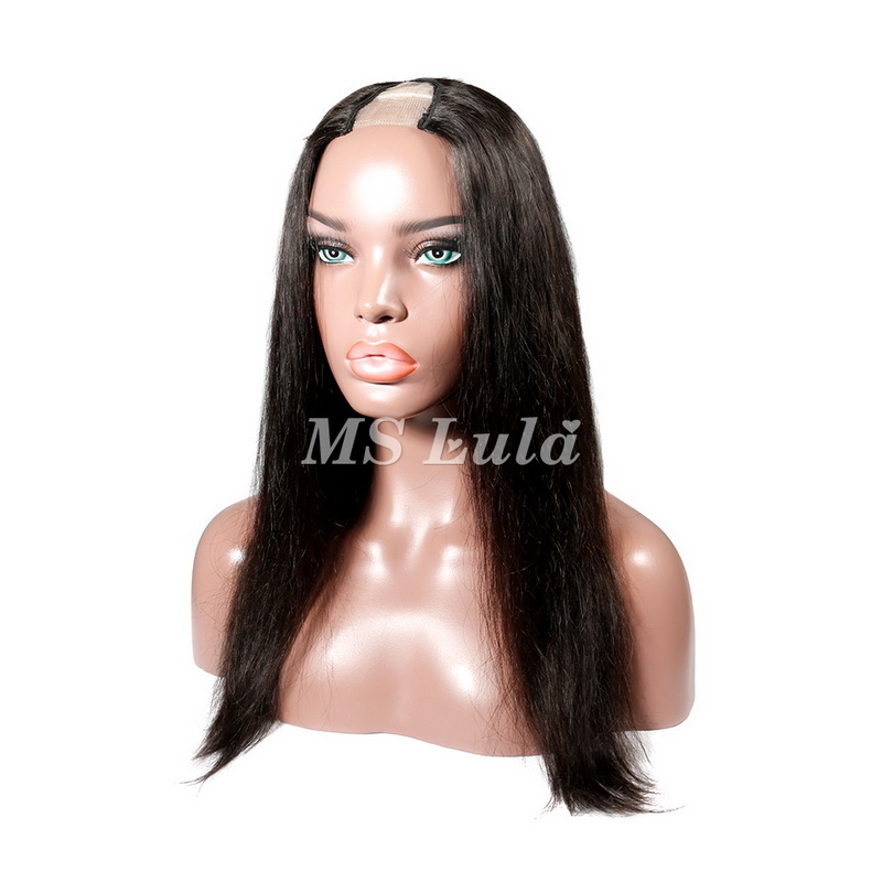 Virgin Human Hair Straight U Part Wigs - 图片 3